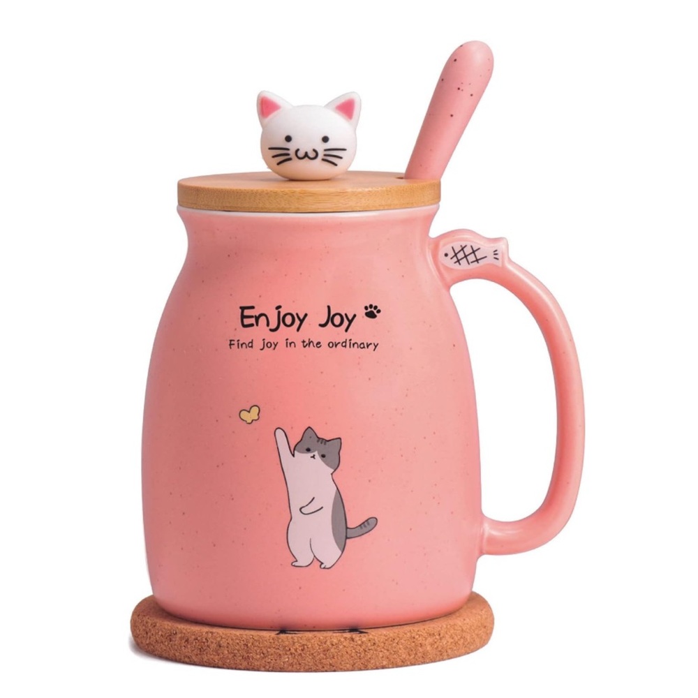 Cute Ceramic Cat Coffee Mugs with Kitty